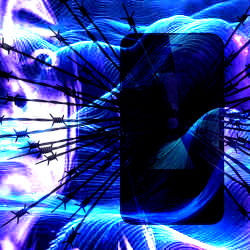 A frightening face among electromagnetic waves