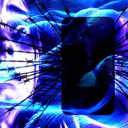 A frightening face among electromagnetic waves