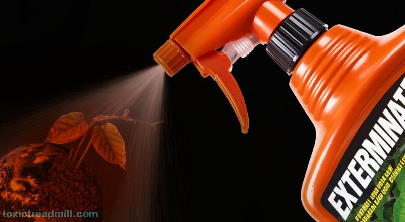 A herbicide being sprayed over the planet earth as it dessicates and turns brown